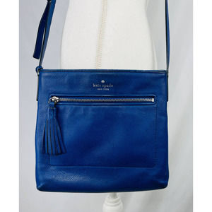 Kate Spade Chester Street Dessi Blue Pebbled Leather Cross Body Bag